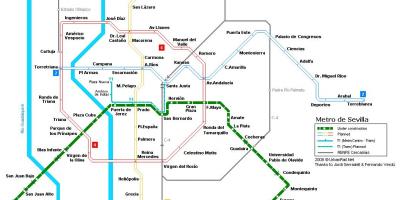 Карта железничке станице Севиља 