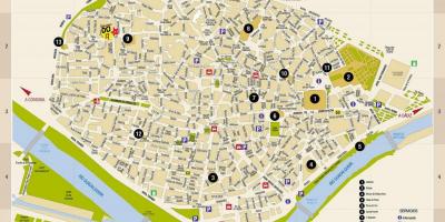 Карта Плаза де армас у Севиљи 