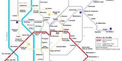 Карта метро Севиљи 