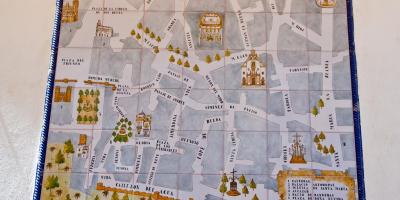 Карта јеврејском кварталу Севиљи