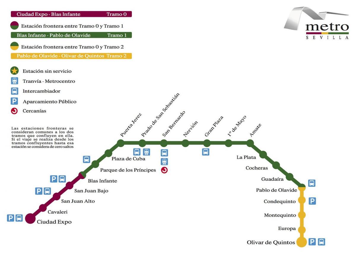метро Севиљи мапи