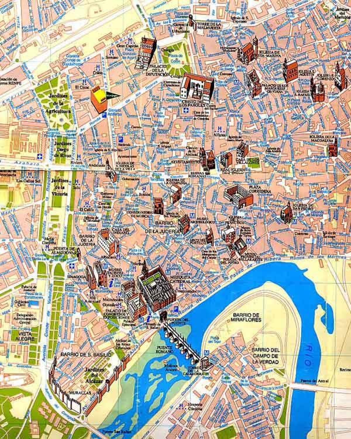 карта Севиљи пешачка тура