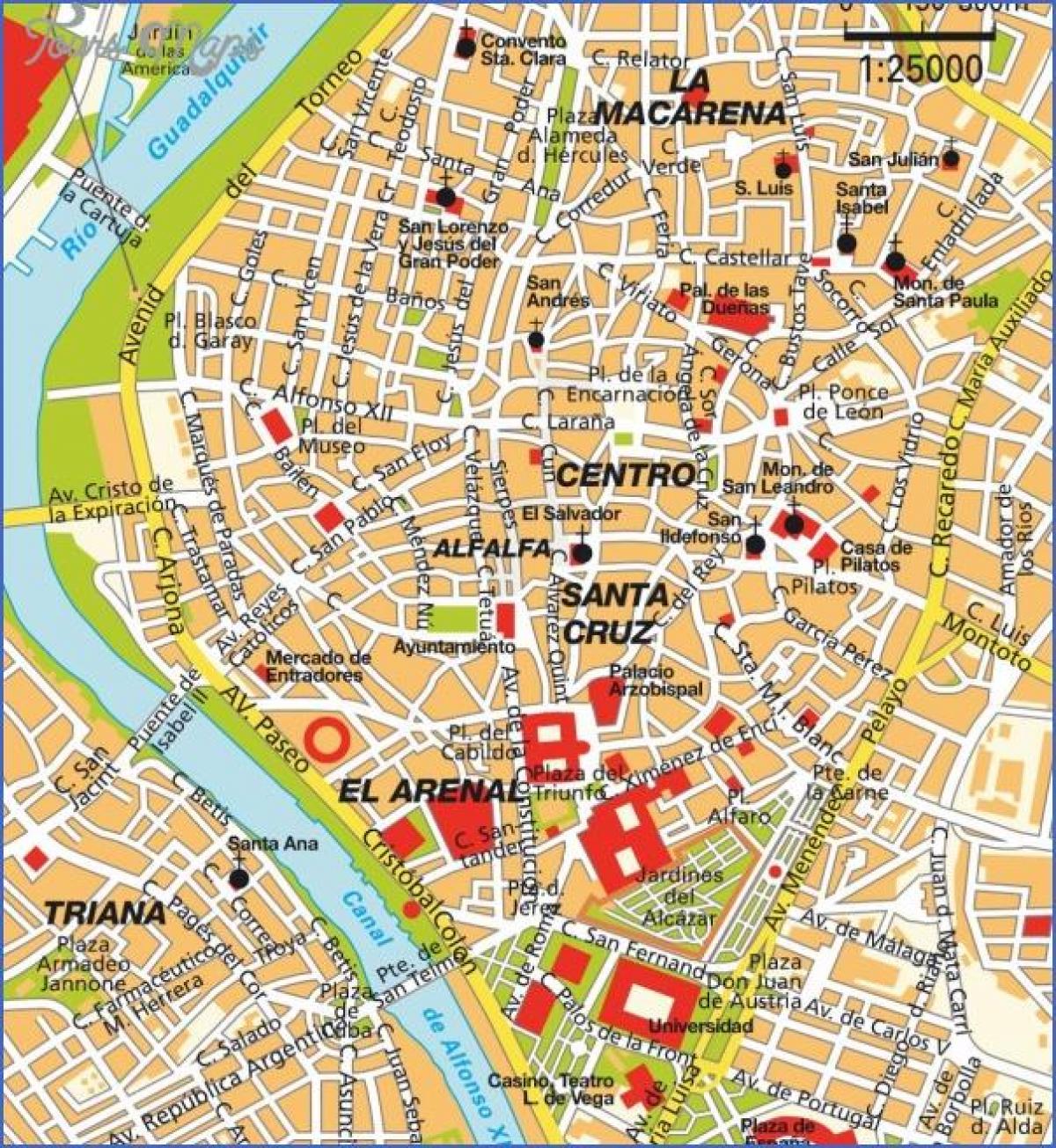 Знаменитости Севиљи на мапи