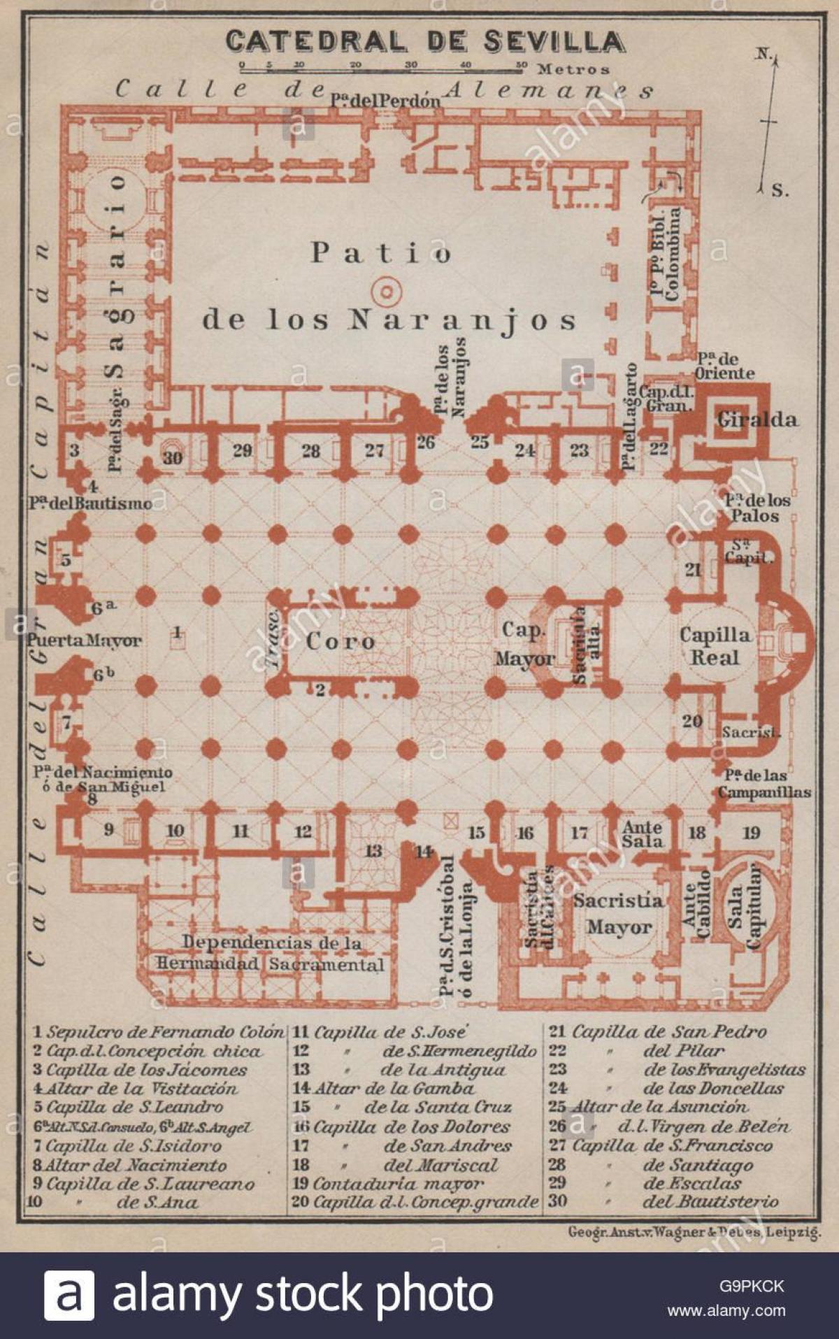 карта Севиљски катедрала