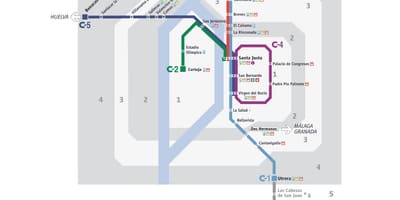 Карта Севиљи воз 