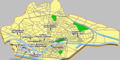 Севиља Шпанија знаменитости карта